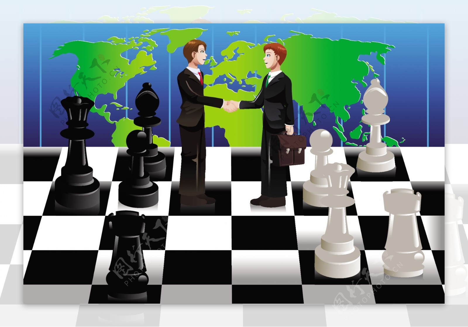 国际象棋商务人物图片