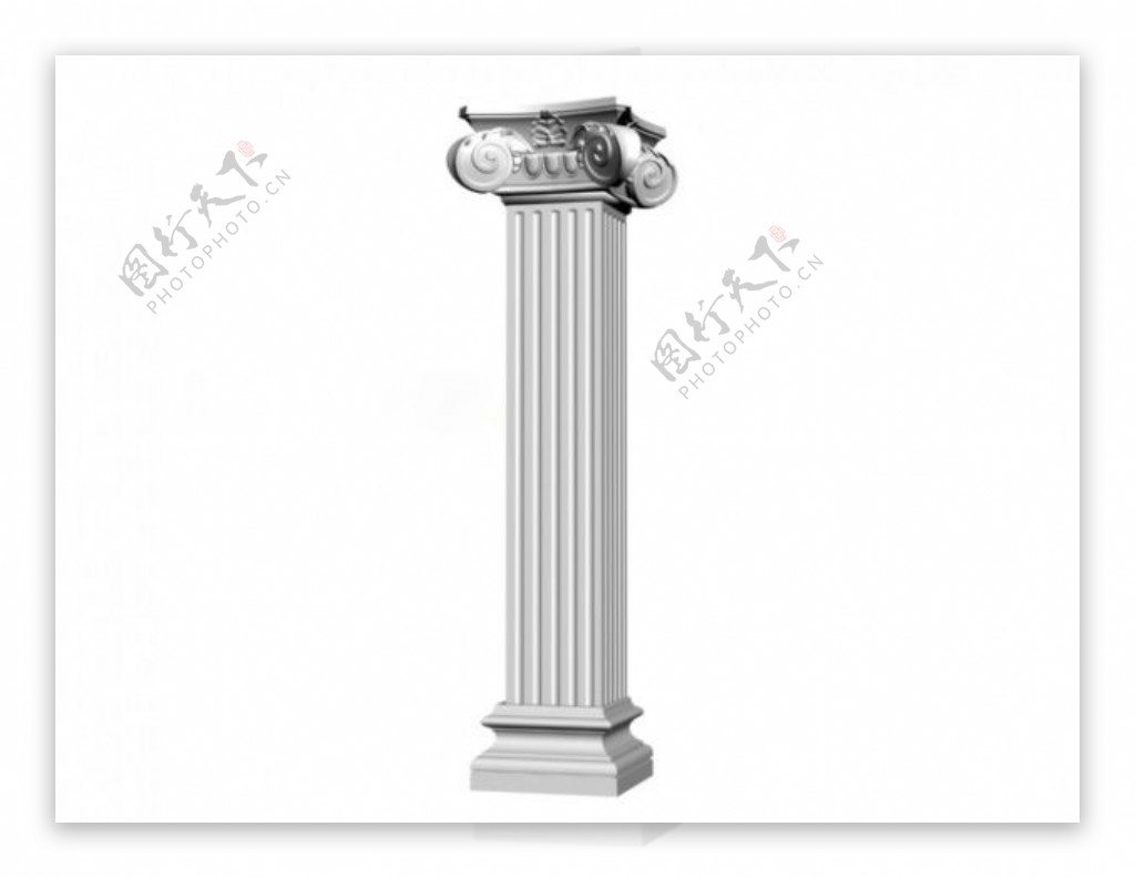 罗马方形石柱3d模型