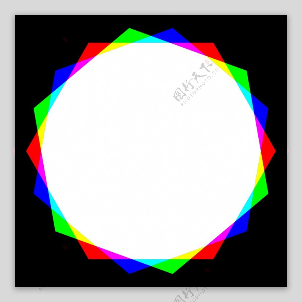 十八边形RGB混合