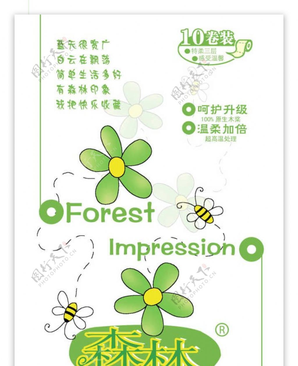 森林印象卡通纸品包装