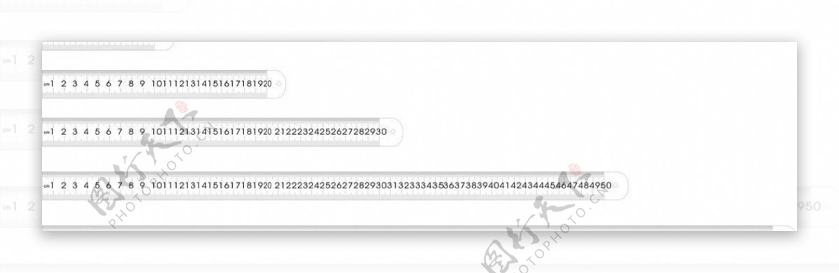 多个长度直尺CDR图片