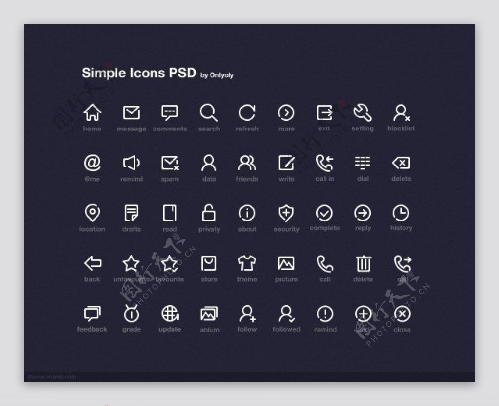 icon小图标PSD素材
