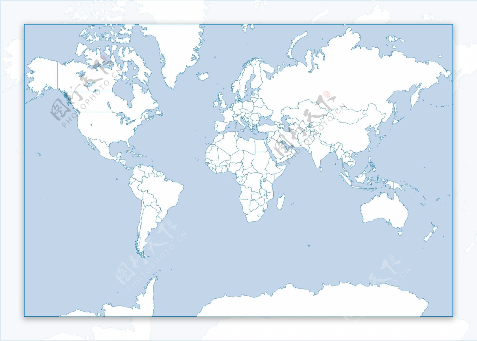 世界地图剪影矢量素材