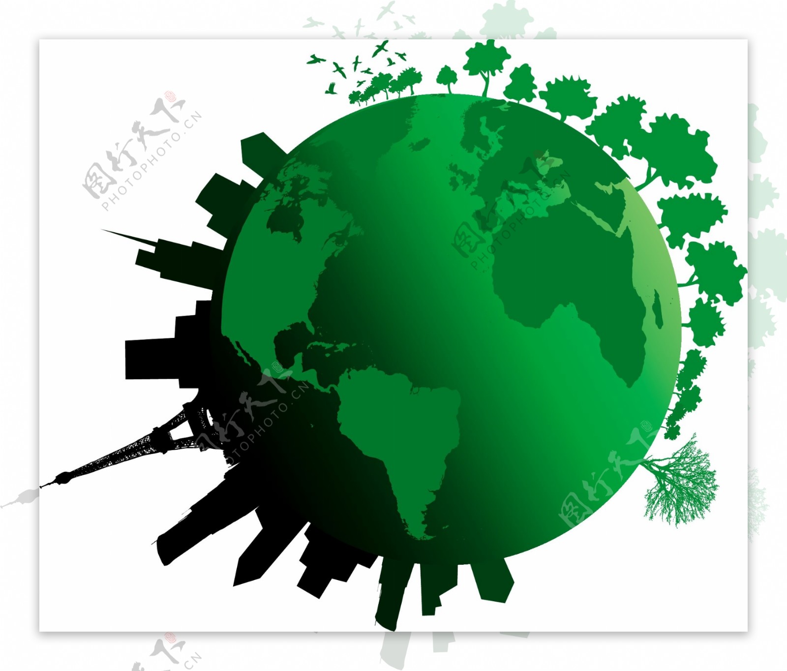 绿色地球背景图片