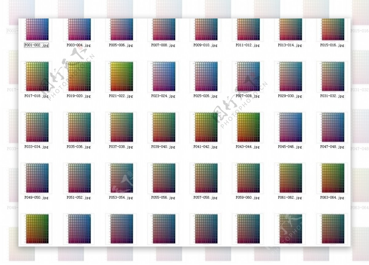 齐全的cmyk颜色色卡图片