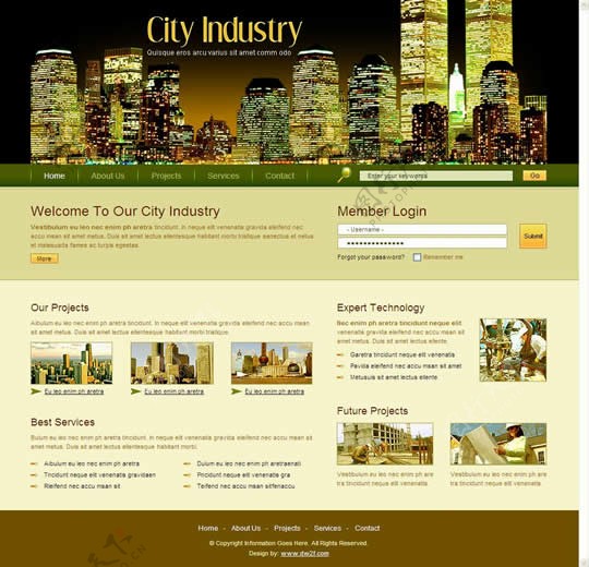 国外城市建筑创意网站模板