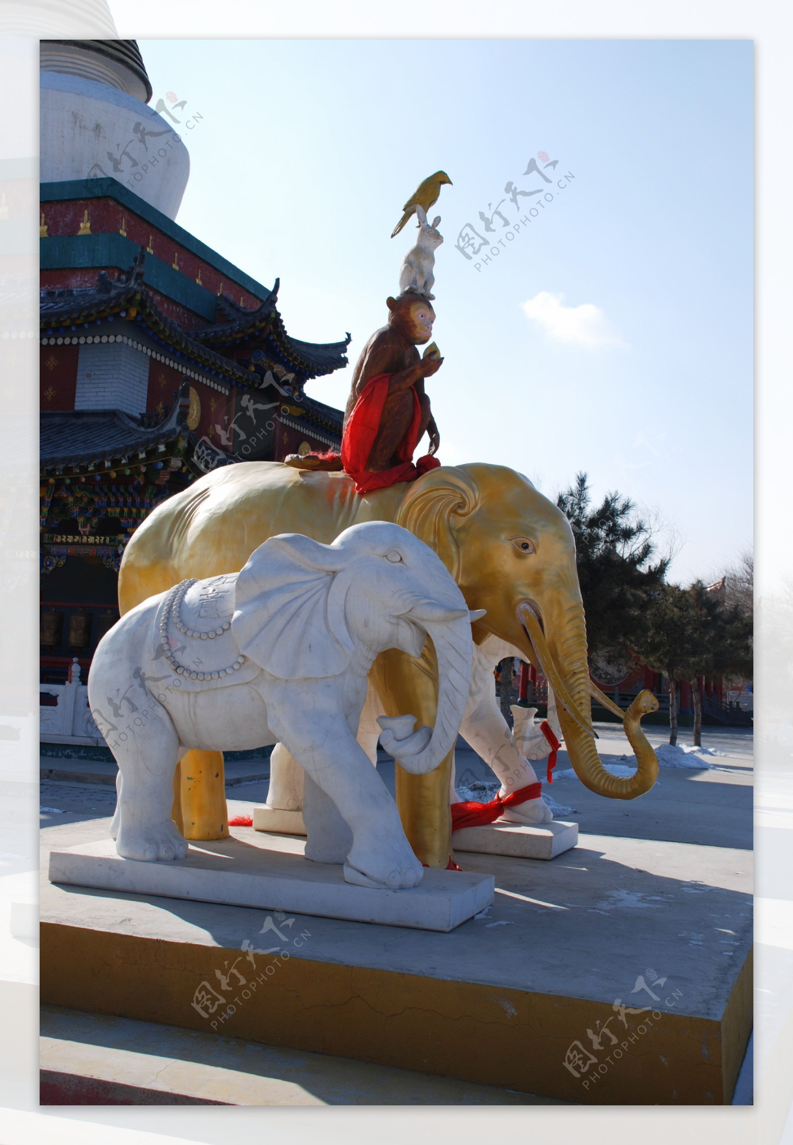 大乐林寺金象雕塑图片