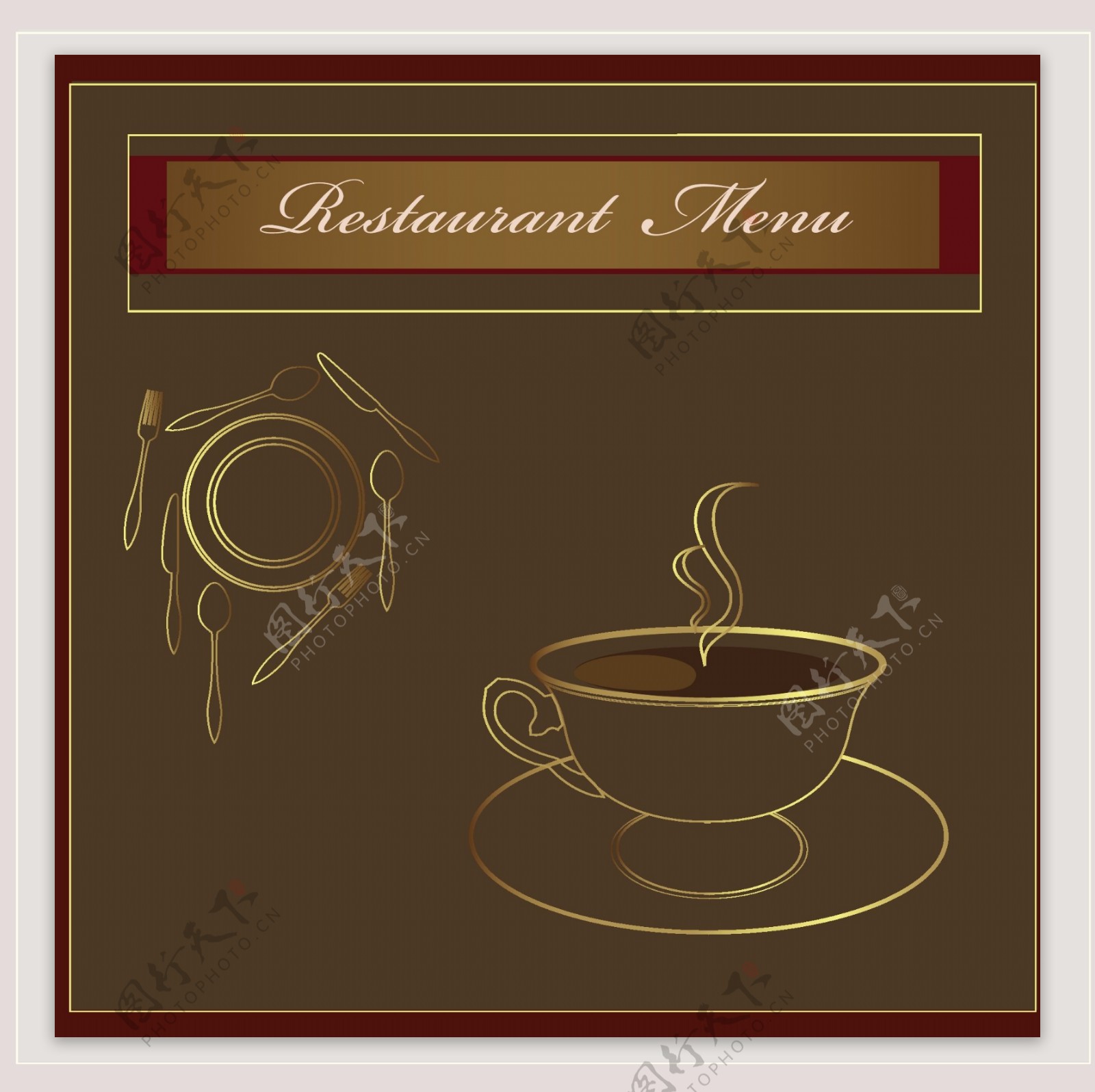 海报背景图方形咖啡厅西餐咖啡主题海报