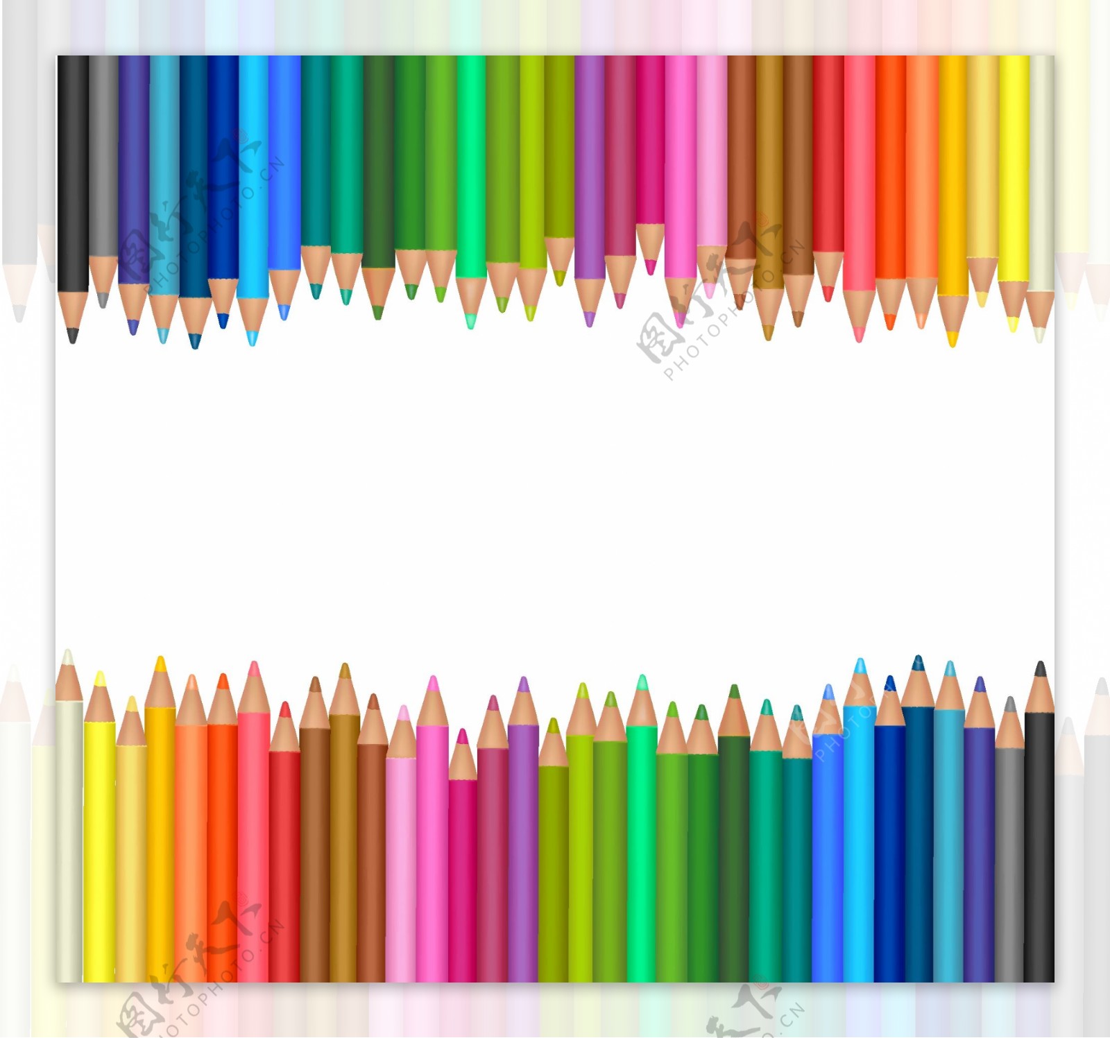 彩色铅笔矢量素材图片