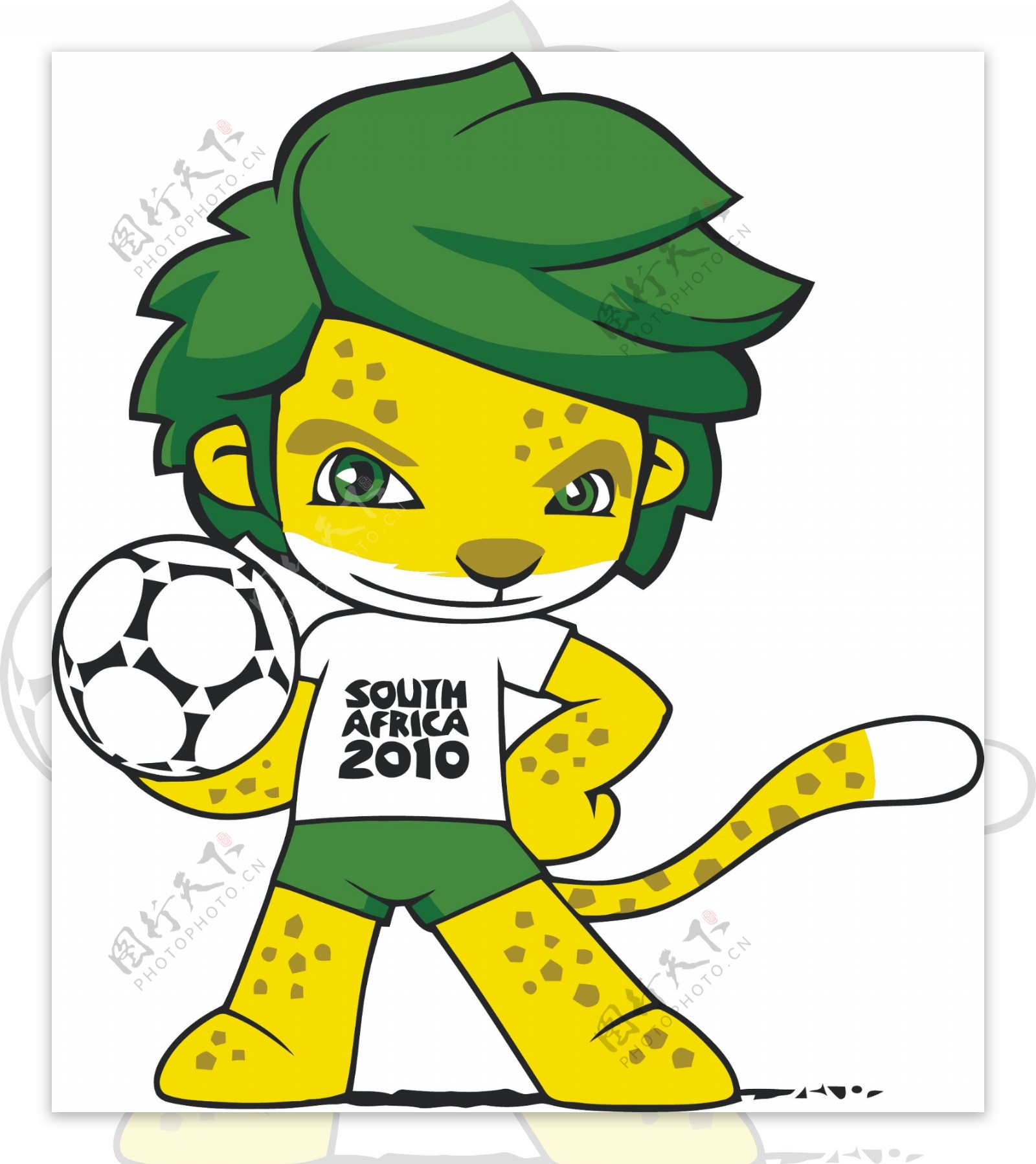 2010南非世界杯吉祥物扎库米矢量Adobeilustrator设计