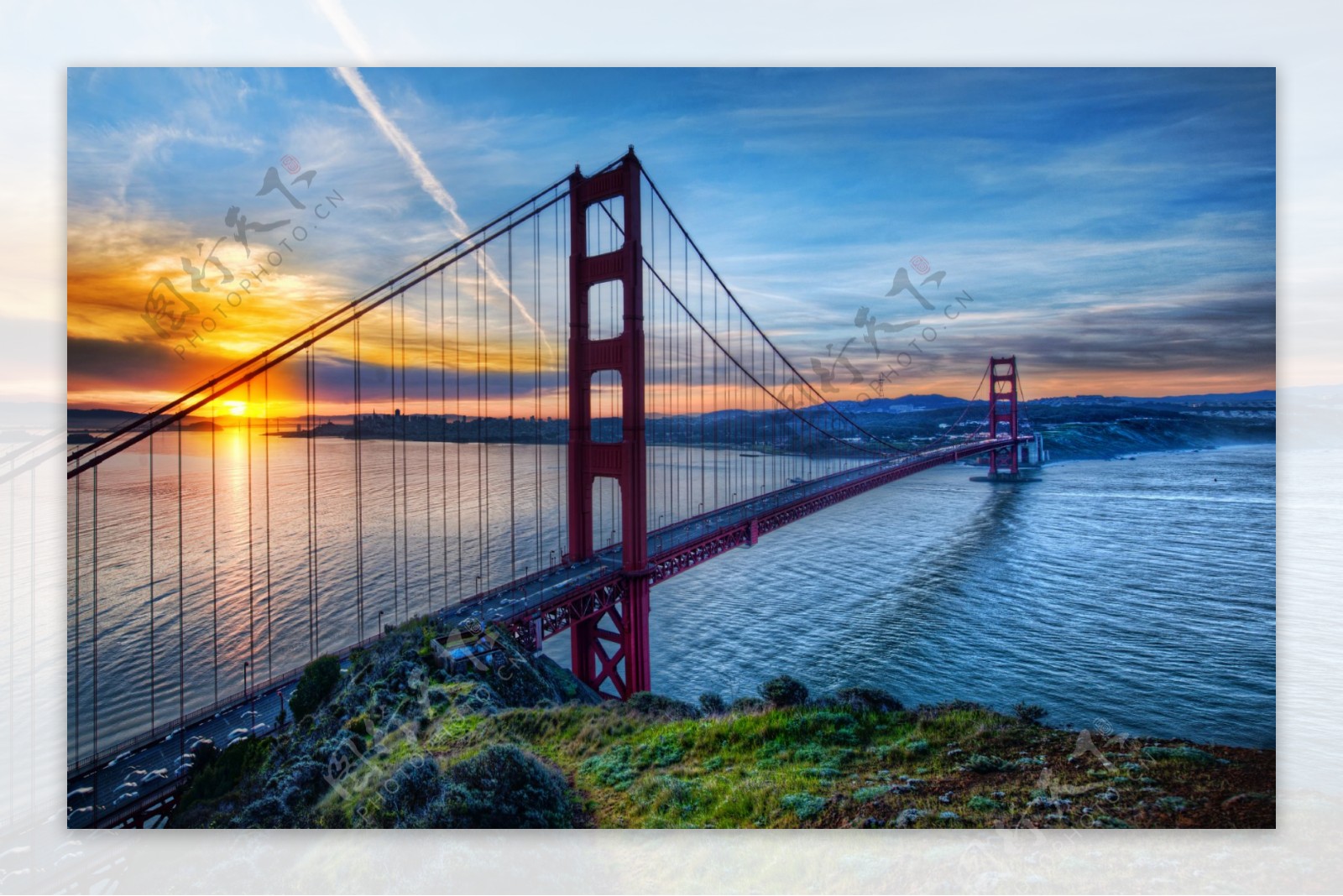 旧金山大桥清晨图片