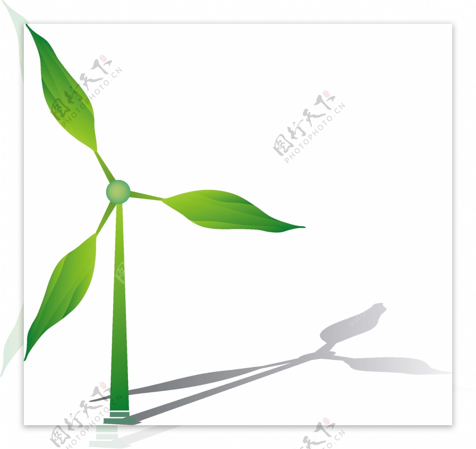 绿色环保类素材风车