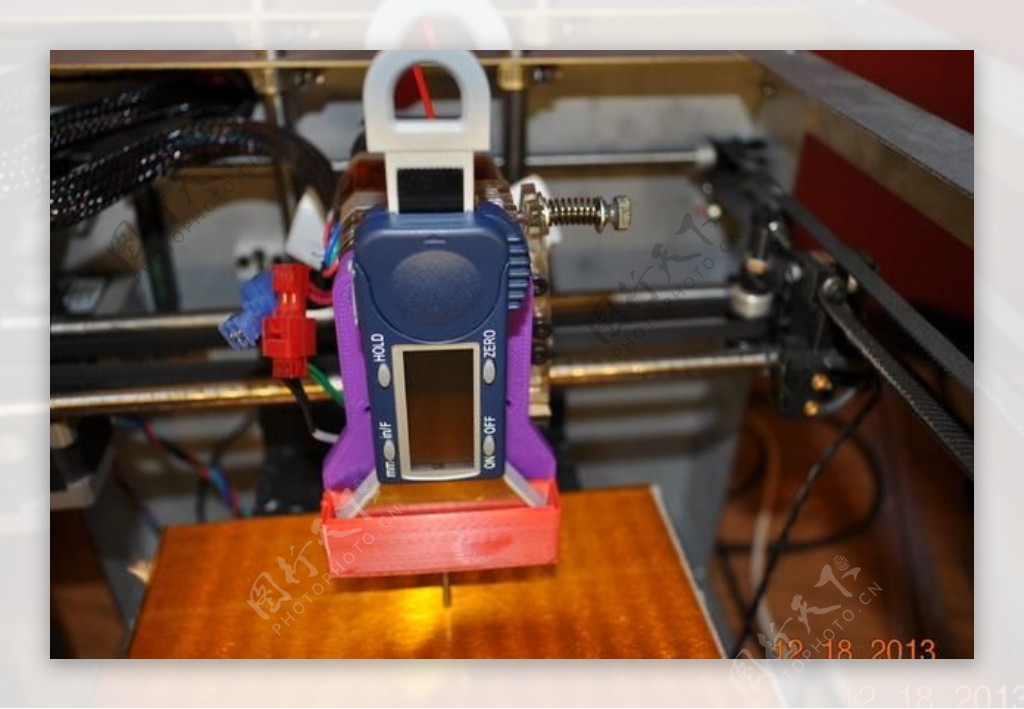 磁性附着solidoodle3D打印机的指标测量支架