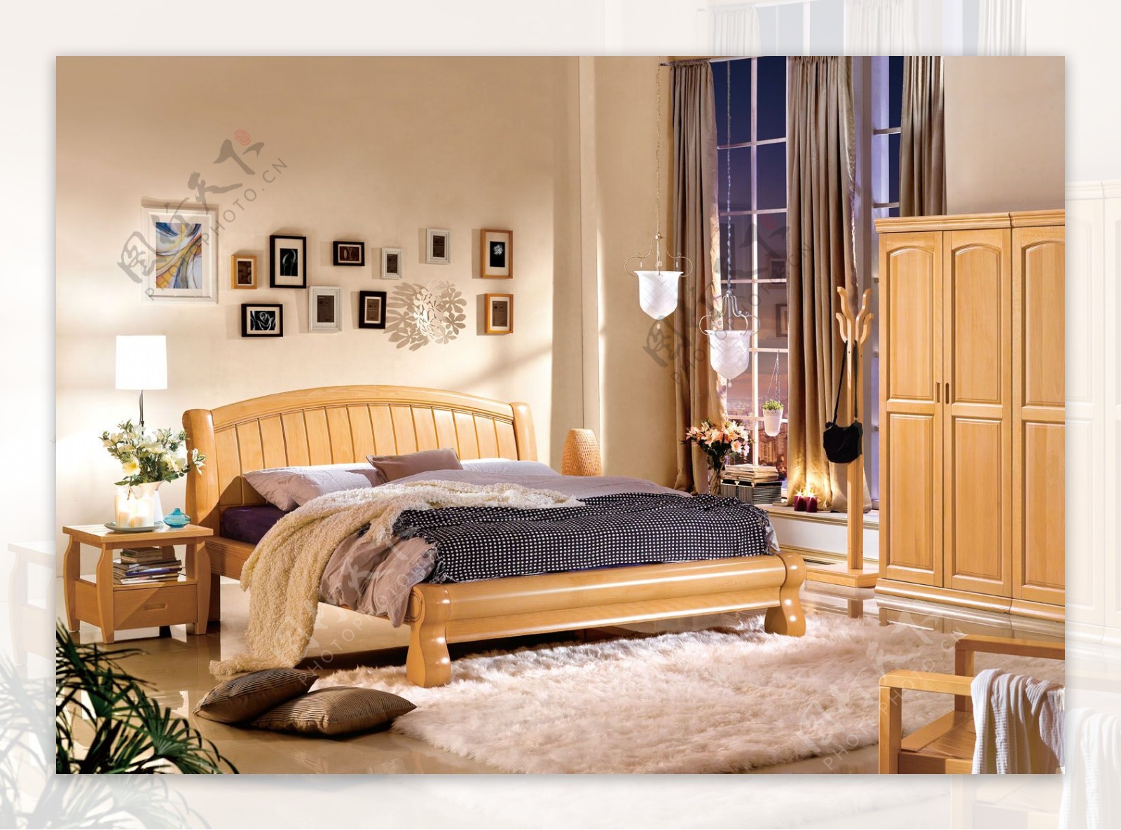 实木床图片实木床背景实木床免费下载
