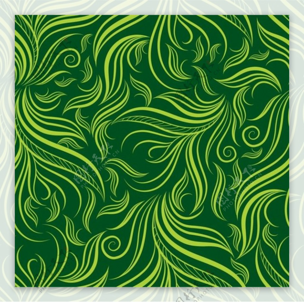 绿色植物底纹背景图