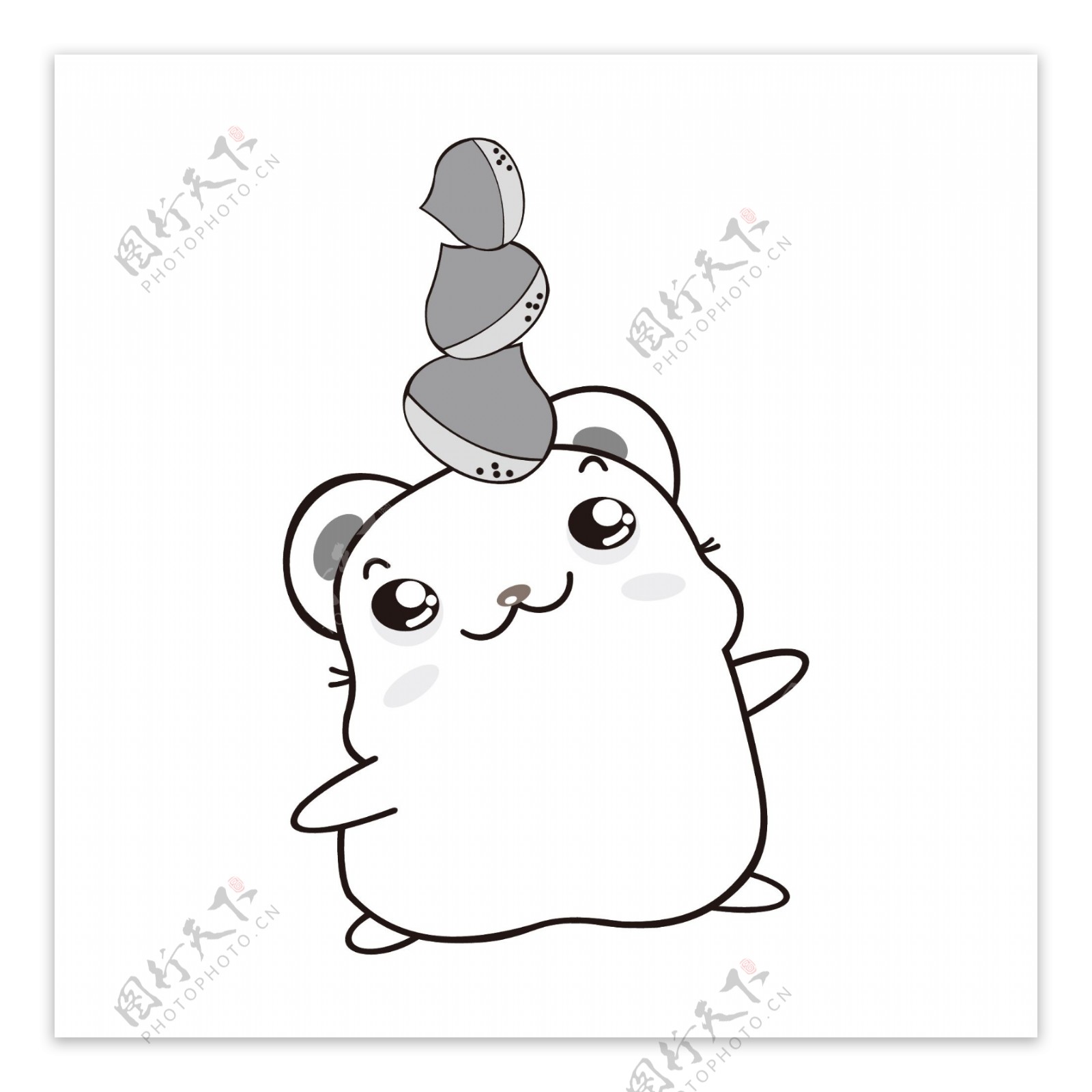 印花矢量图可爱卡通动物老鼠色彩免费素材