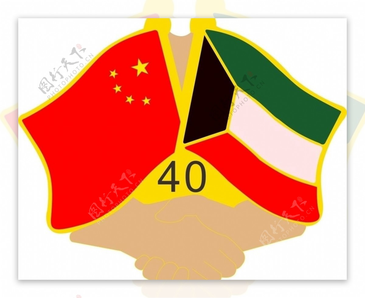 科威特中国旗帜图片