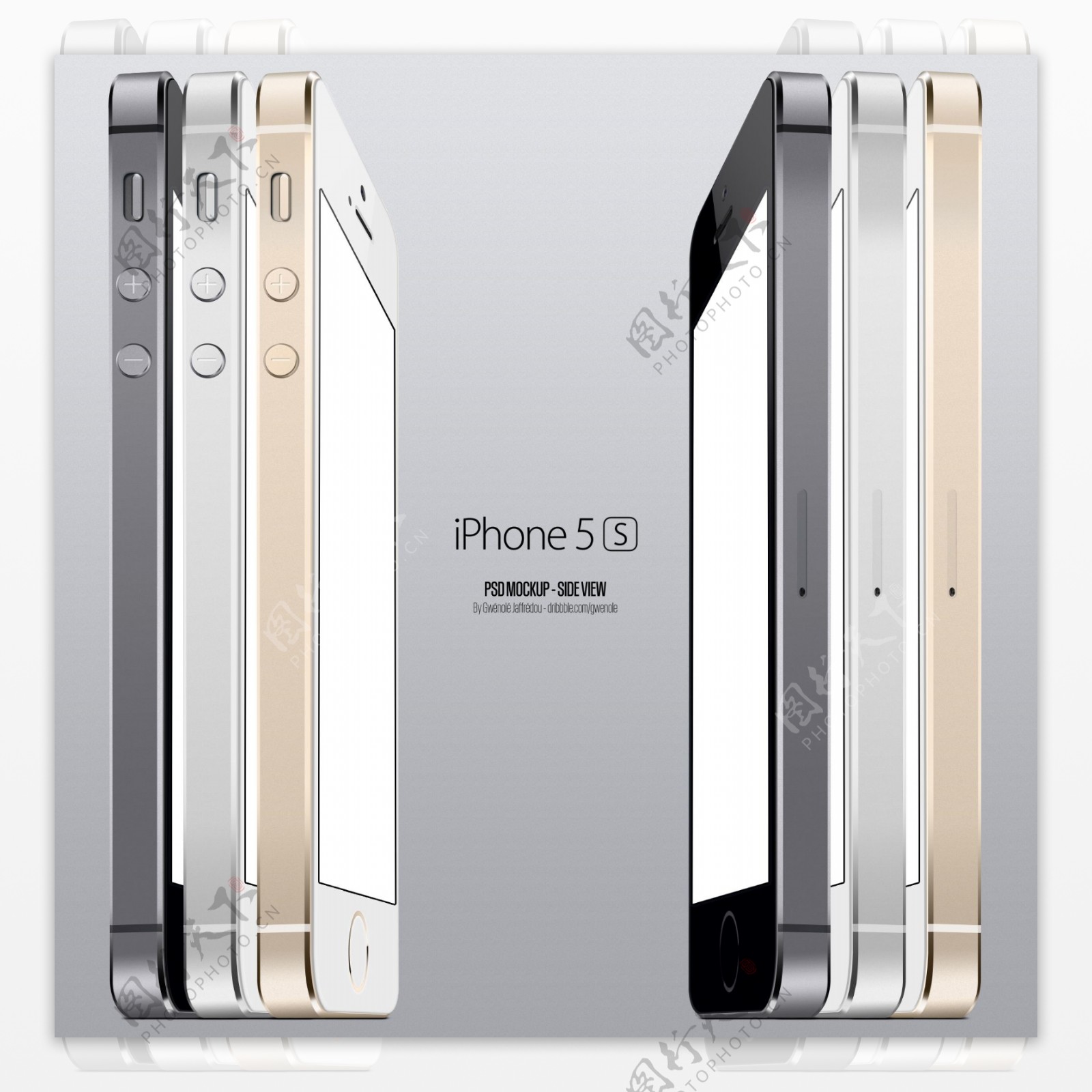 3的iPhone5S侧视模型集