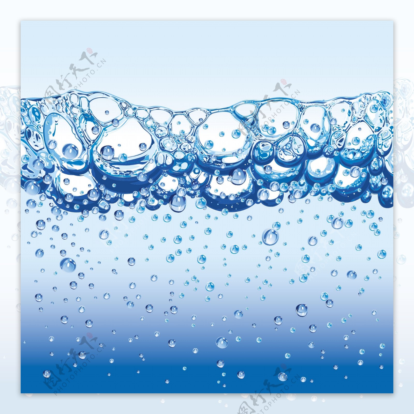 水元素水珠水花矢量图