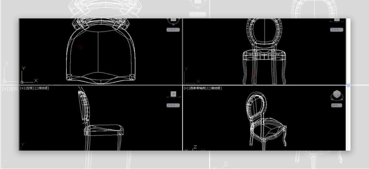 cad原创高难度欧式椅子建模图片
