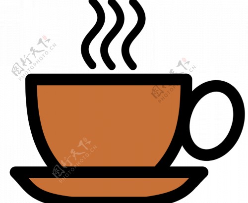咖啡杯图标矢量