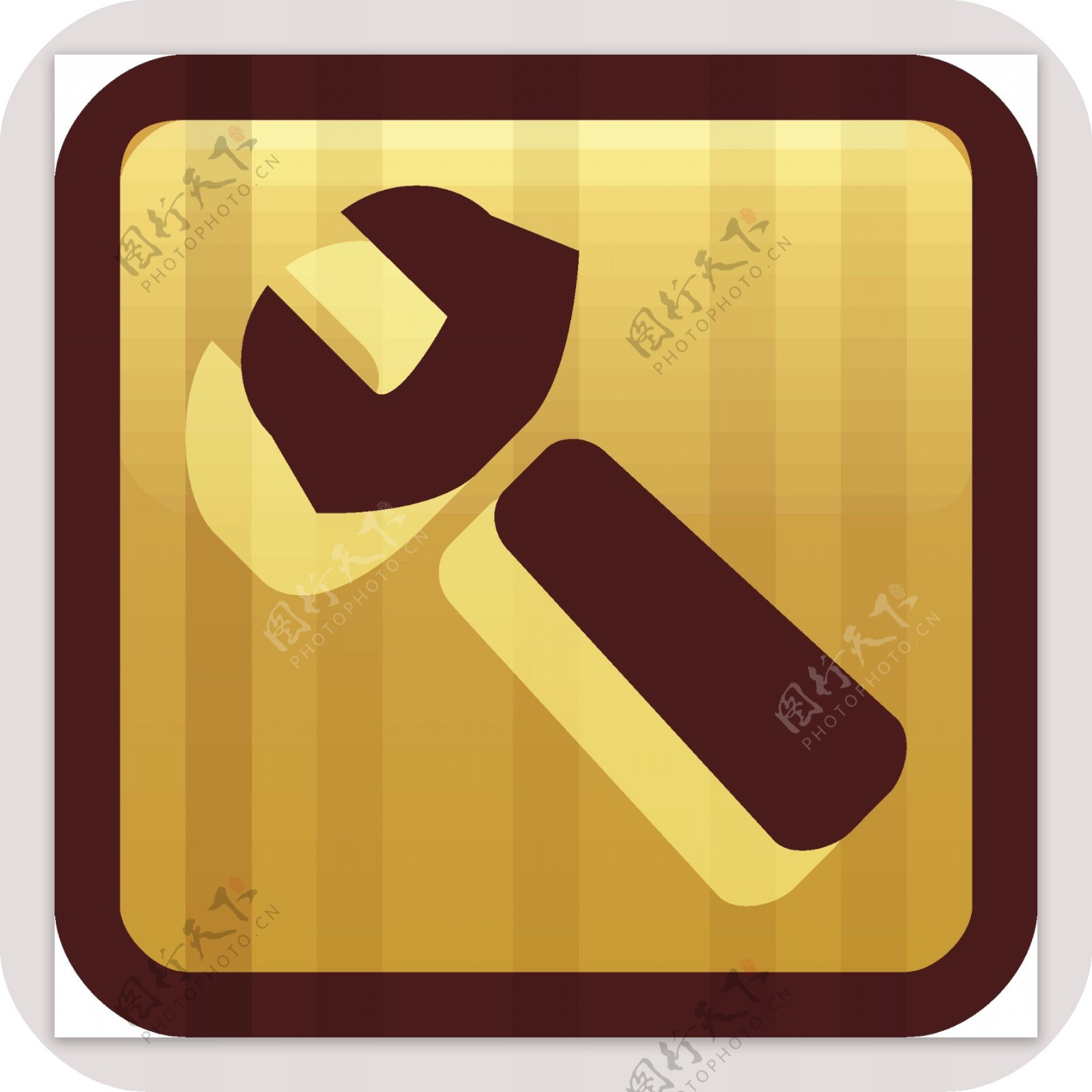 扳手工具的棕色小应用程序图标
