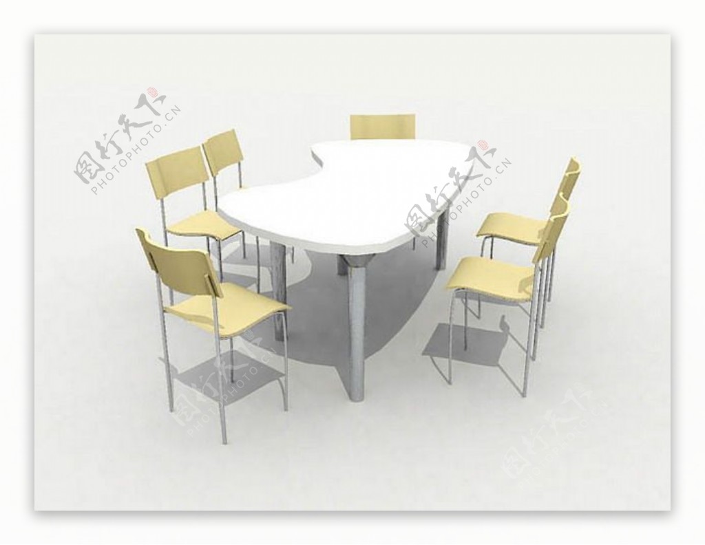 漂亮的桌椅3d模型家具图片73