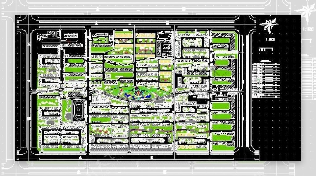 大型小区绿化设计施工图