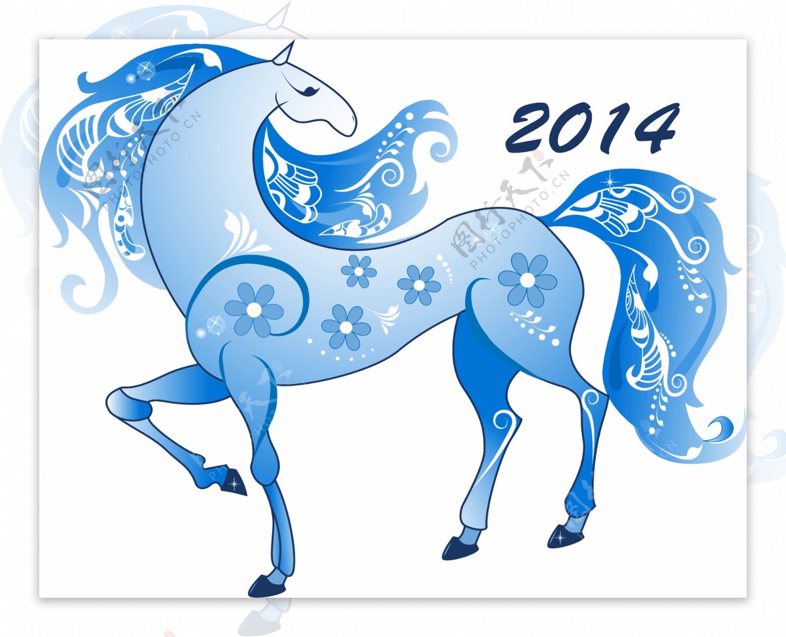 2014岁的马的设计元素03向量集