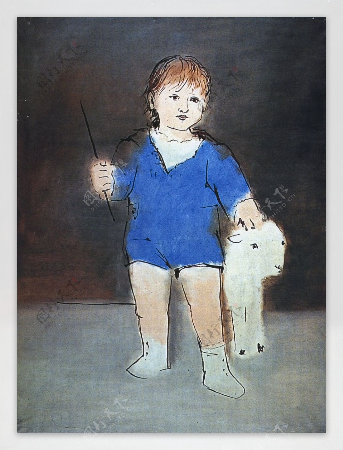 1923PortraitdePaulo西班牙画家巴勃罗毕加索抽象油画人物人体油画装饰画