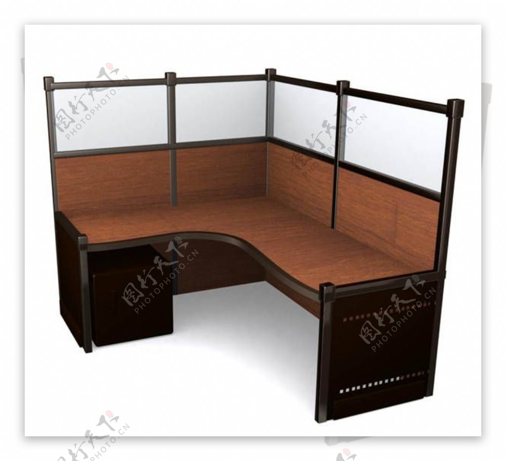 棕色办公桌家居家具装饰素材