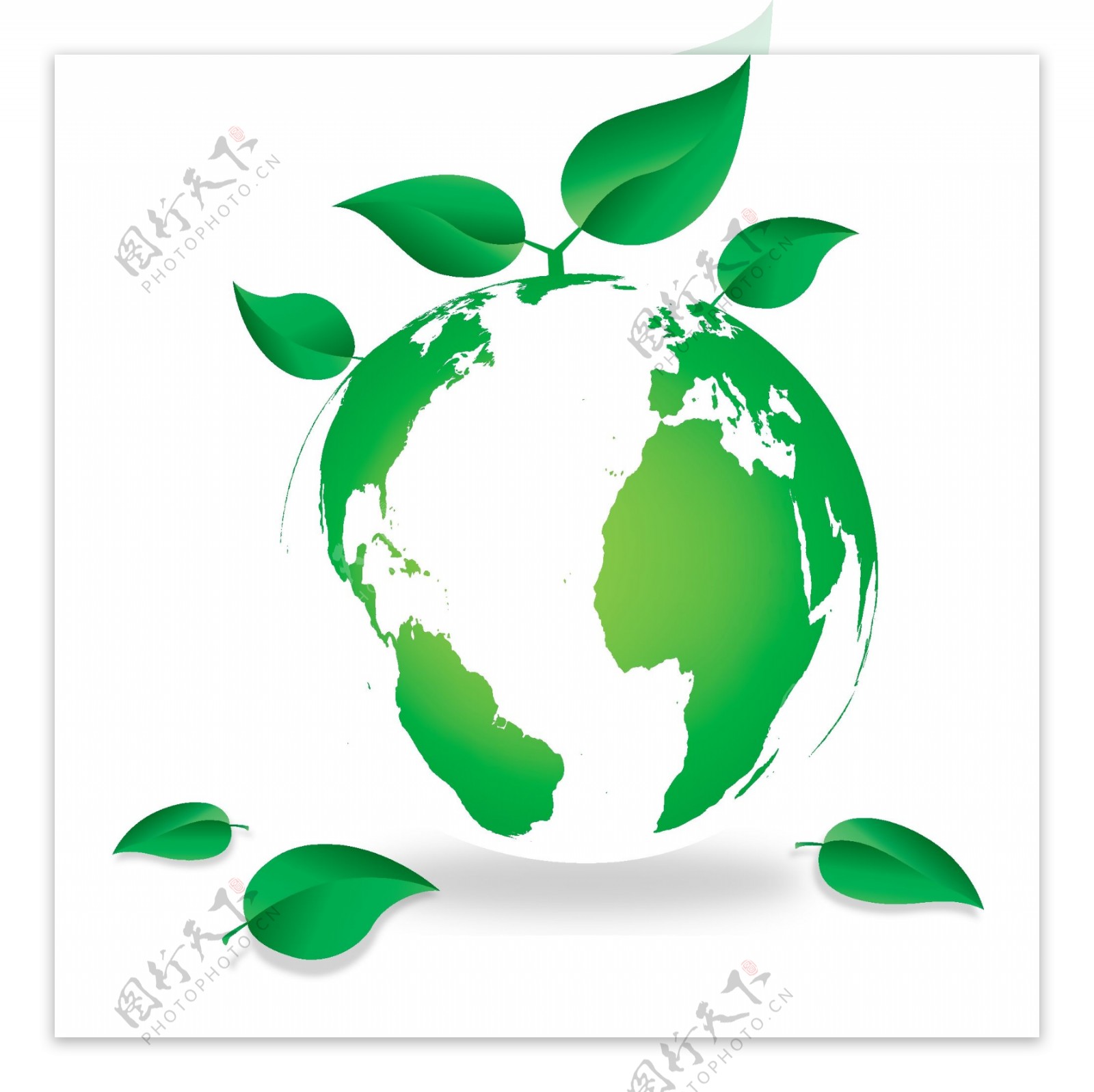 绿叶星球背景图片