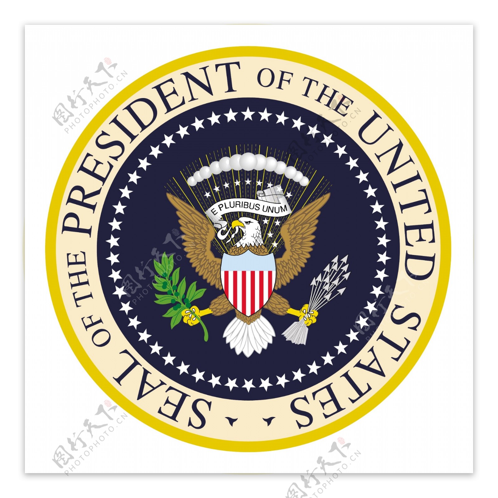 矢量图形的总统印章