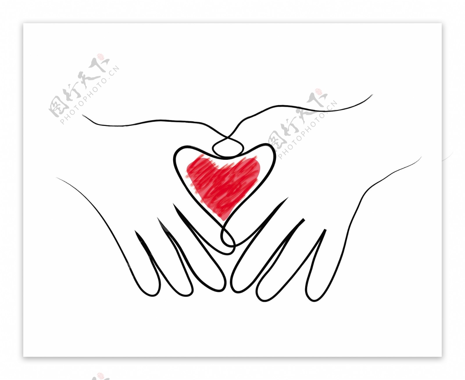 可愛的比心手勢 手繪比心手勢 紅色的桃心 愛心比心手勢, 美麗的心手勢, 粉紅心形手勢, 可愛的心手勢素材圖案，PSD和PNG圖片免費下載