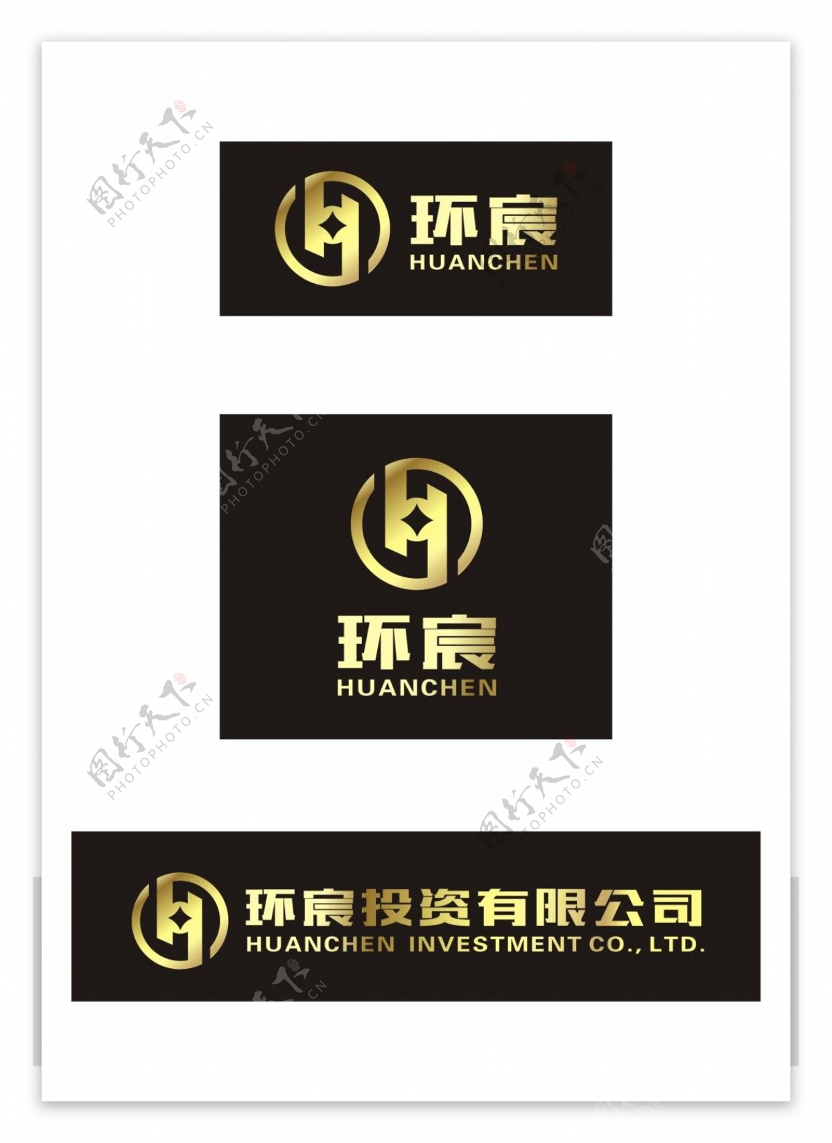 投资公司logo金色标志