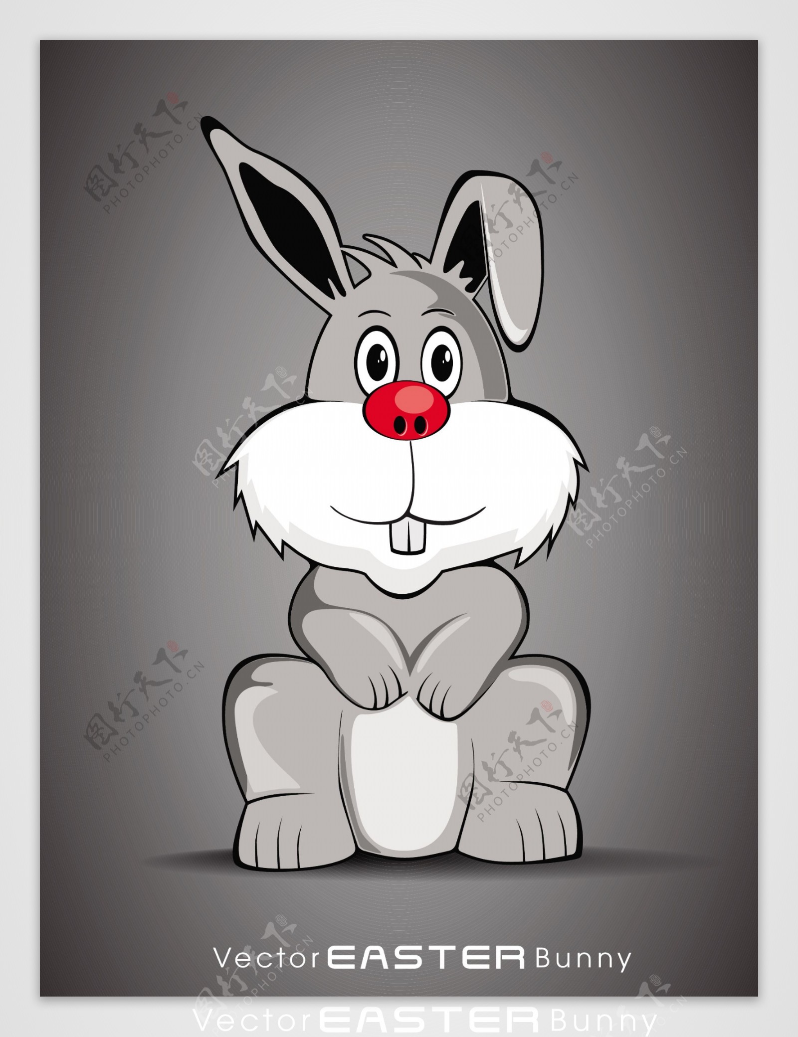 矢量插画的复活节兔子