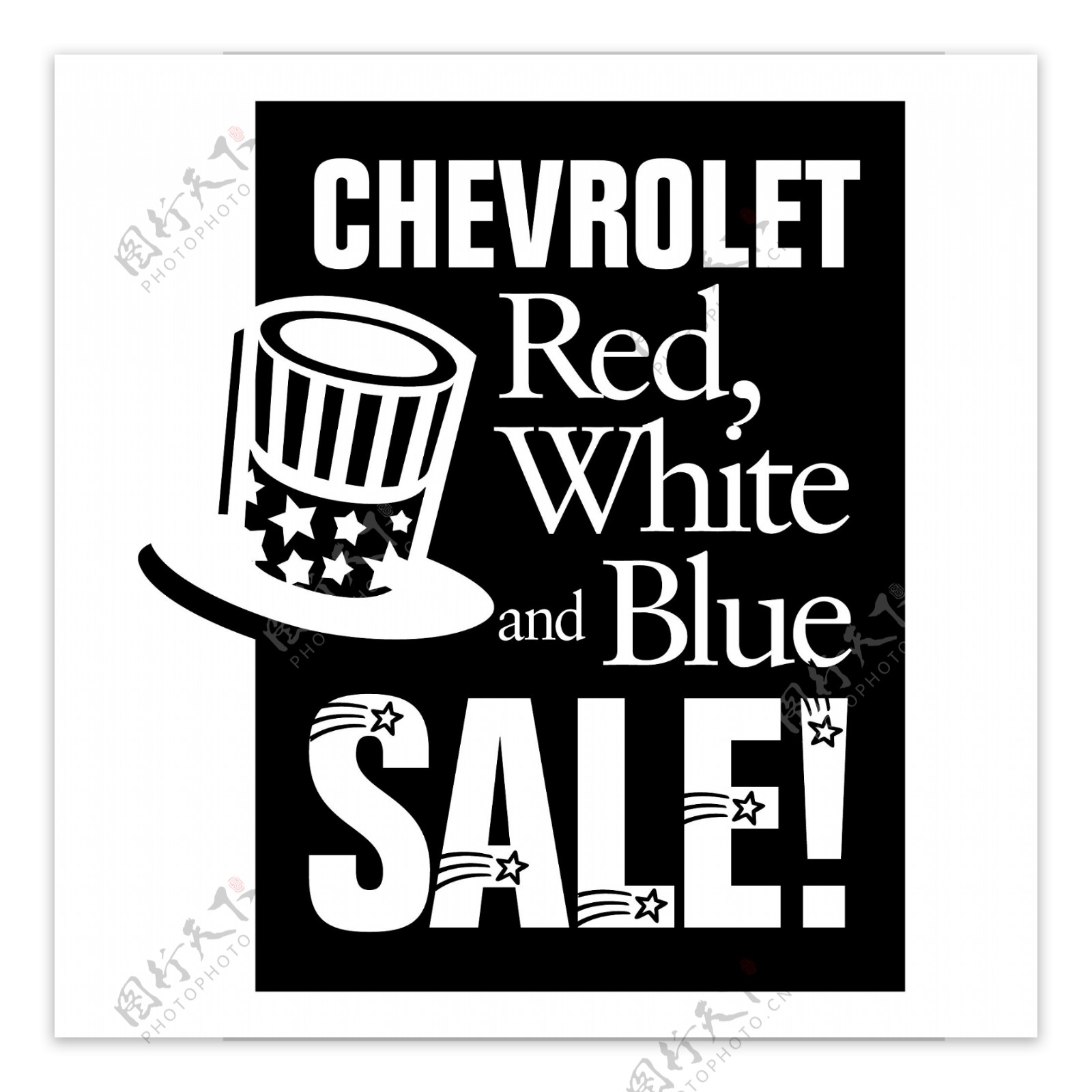 雪佛兰红色白色和蓝色的销售
