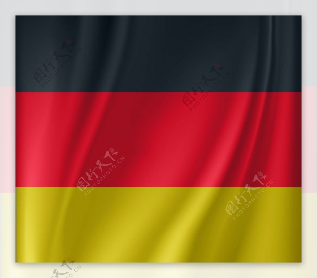 风吹拂的德国国旗矢量素材