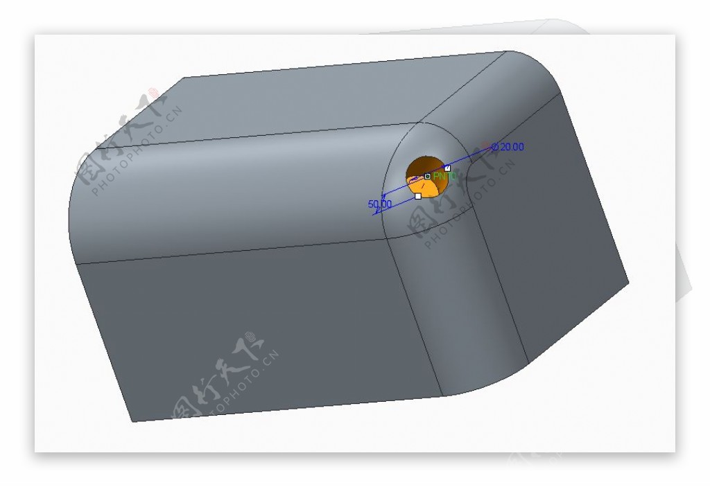 教程如何与克里奥参数任何表面创建孔特征