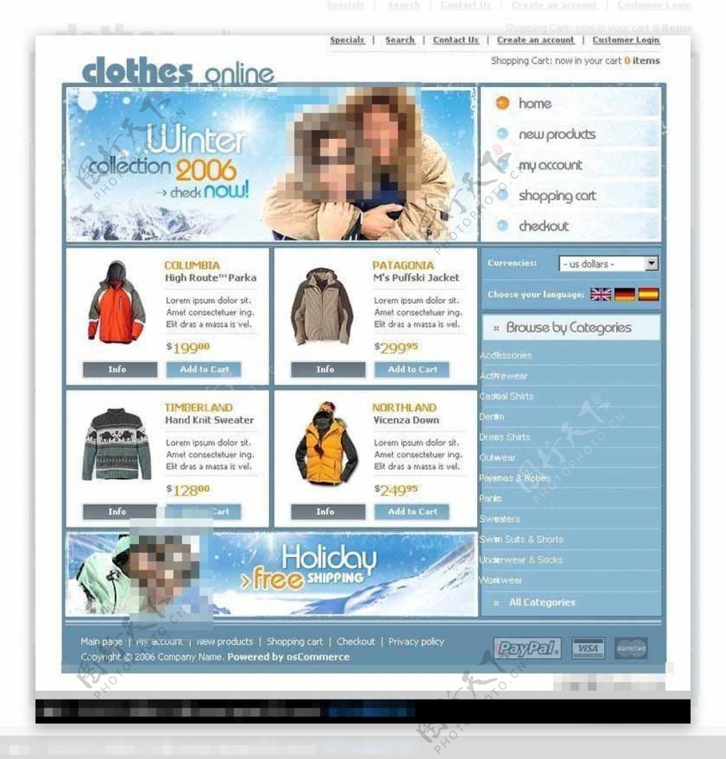 服装企业网站设计模板