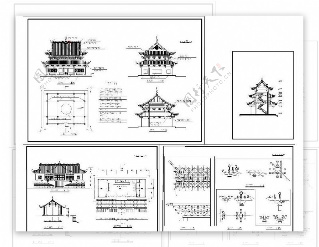 寺庙设计cad图