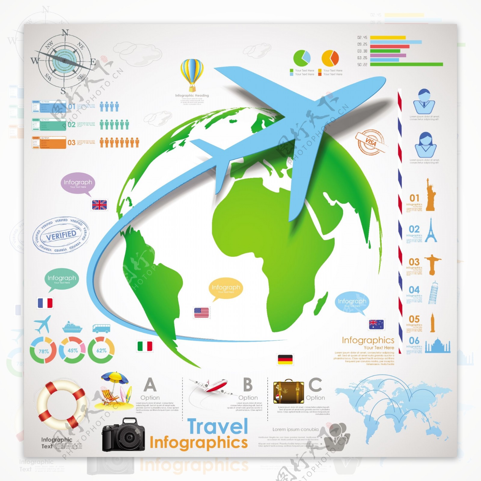 旅游信息图表图片