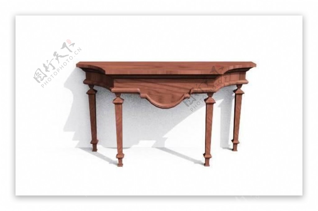 欧式家具桌子0483D模型