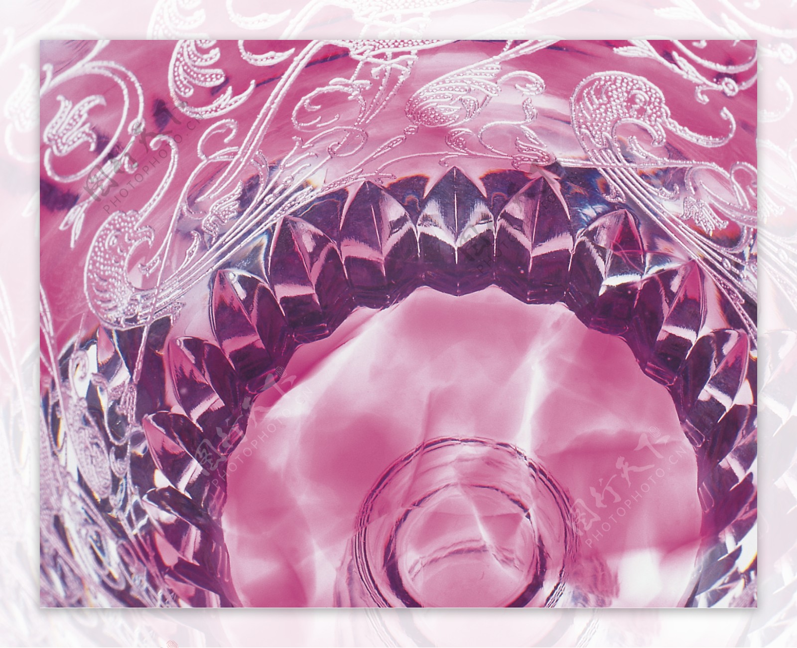 玻璃花纹容器器皿杯子