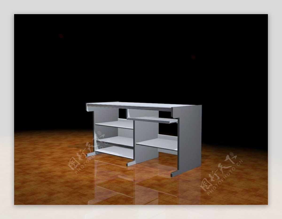 办公家具办公桌3d模型办公桌11