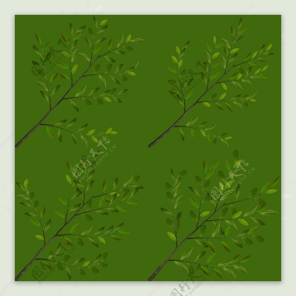 绿色的树木三维模型