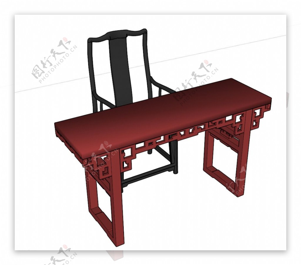 中式书桌椅图片