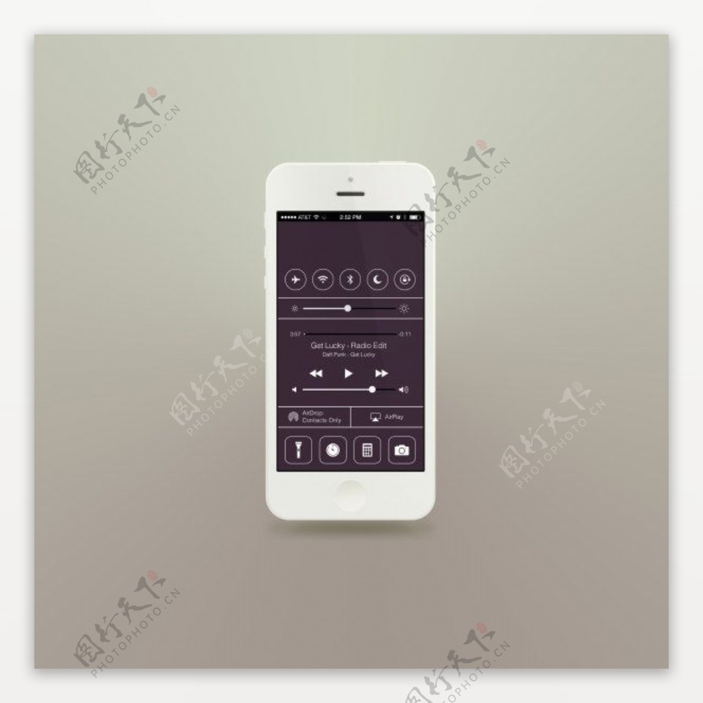 iOS7扁平设计psd素材