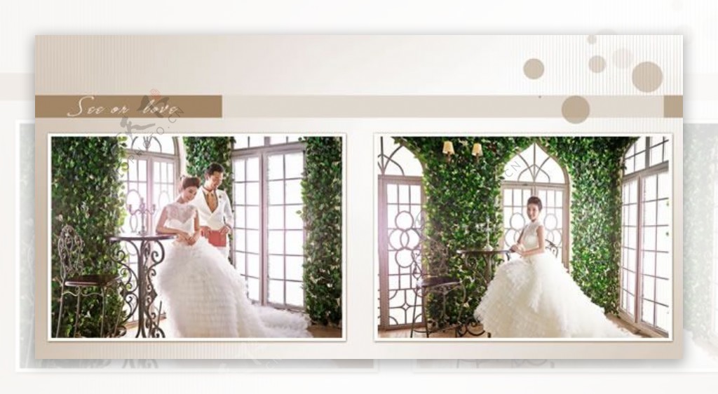 韩式婚纱相册模板PSD素材