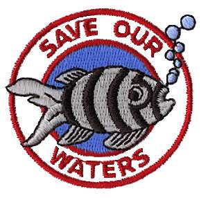 绣花鱼类英文saveourwater免费素材